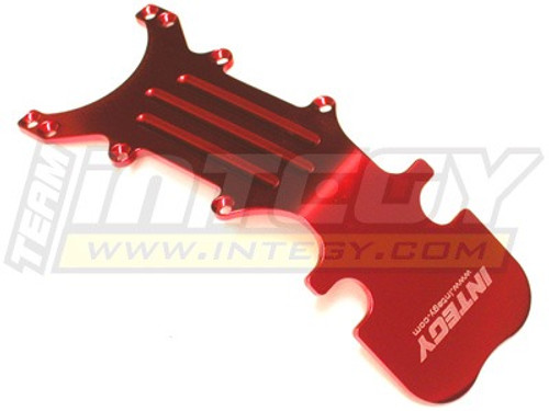 Integy Aluminum Type II Rear Skid Plate (Red): T-Maxx .15, 2.5, 3.3, & E-Maxx Integy Aluminum Type II Rear Skid Plate (Red): T-Maxx .15, 2.5, 3.3, & E-Maxx