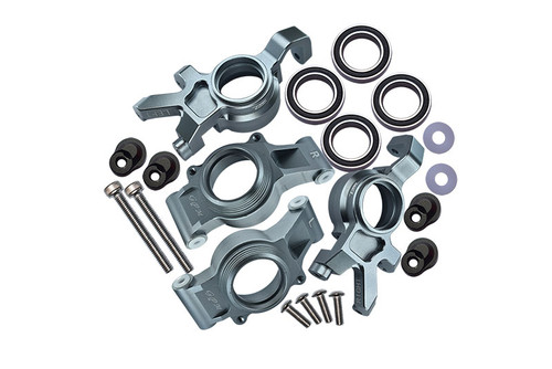 GPM Gunmetal Aluminum Front & Rear Oversized Knuckle Arm - 20pc set for X-Maxx GPM Gunmetal Aluminum Front & Rear Oversized Knuckle Arm - 20pc set for X-Maxx