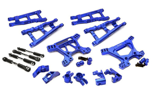 Integy Billet Machined Alloy Suspension Kit for Traxxas Hoss & Rustler 4X4 (Blue) Integy Billet Machined Alloy Suspension Kit for Traxxas Hoss & Rustler 4X4 (Blue)