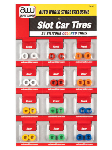 Auto World Colored Silicone Replacement Tires (24) for Super III Auto World Colored Silicone Replacement Tires (24) for Super III