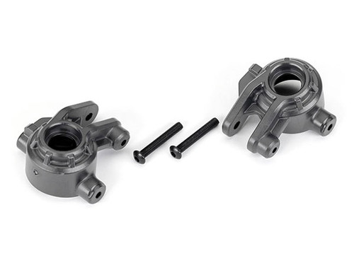 Traxxas Left & Right Extreme Heavy Duty Steering Blocks (Gray) w/ Hardware: For use with #9080 Upgrade Kit Traxxas Left & Right Extreme Heavy Duty Steering Blocks (Gray) w/ Hardware: For use with #9080 Upgrade Kit