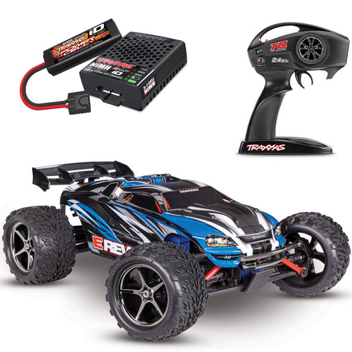 Traxxas 1/16 E-Revo Brushed 4WD RTR RC Monster Truck w/ID Battery & USB-C  Charger