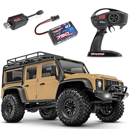 Traxxas 1/18 TRX-4m Land Rover Defender Body 4x4 RTR Crawler w/ID Battery & USB Charger Traxxas 1/18 TRX-4m Land Rover Defender Body 4x4 RTR Crawler w/ID Battery & USB Charger