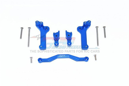 GPM Aluminum Rear Shock Mount Set for Maxx (Blue)
