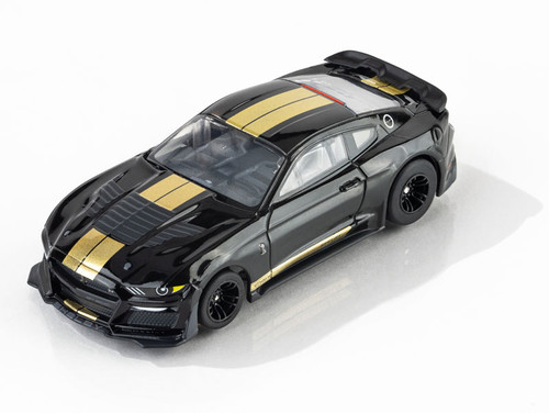 AFX 2022 Shelby Mustang GT350H Black/Gold Mega G+ HO Slot Car AFX 2022 Shelby Mustang GT350H Black/Gold Mega G+ HO Slot Car