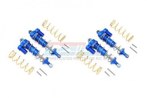 GPM Aluminum Front and Rear L-shape Piggy Back Spring Dampers 125mm for Maxx (Blue)