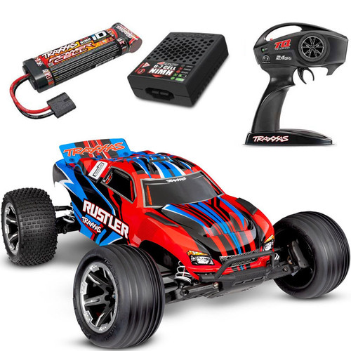 Traxxas Rustler 2WD Heavy Duty RTR RC Stadium Truck w/ID Battery & USB-C Charger Traxxas Rustler 2WD Heavy Duty RTR RC Stadium Truck w/ID Battery & USB-C Charger