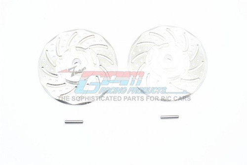 GPM Silver Aluminum + 2mm Hex With Brake Disk With Silver Lining: Rustler 4x4