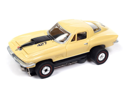 Auto World 1967 Chevy Corvette Coupe (Sunfire Yellow) Thunderjet HO Slot Car