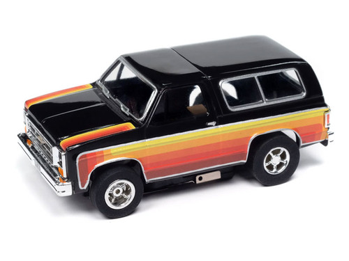 Auto World 1979 Chevy Blazer (Black w/Red & Yellow Side Panels) X-Traction HO Slot Car