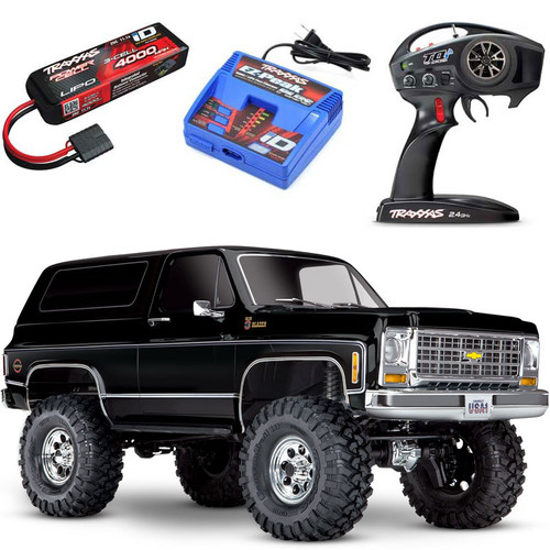 Traxxas TRX-4 1979 Chevrolet K5 Blazer 4WD RTR Rock Crawler Trail Truck with Clipless Body w/3S LiPo COMBO Traxxas TRX-4 1979 Chevrolet K5 Blazer 4WD RTR Rock Crawler Trail Truck with Clipless Body w/3S LiPo COMBO