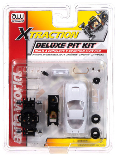 Auto World X-Traction Deluxe Pit Kit (w/ 2004 Chevrolet Corvette C5-R Body) HO Slot Car Auto World X-Traction Deluxe Pit Kit (w/ 2004 Chevrolet Corvette C5-R Body) HO Slot Car