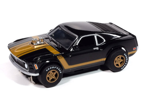 Auto World 1970 Ford Mustang (Black) Super III HO Slot Car