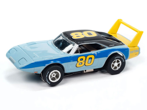 Auto World 1969 Dodge Daytona (Blue/Yellow) X-Traction HO Slot Car