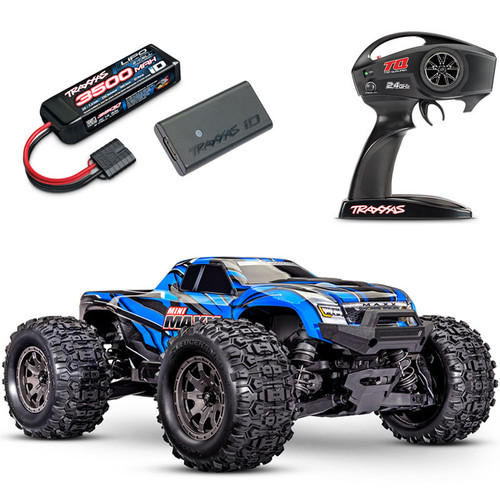 Traxxas Mini Maxx 4WD Brushless RTR RC Monster Truck w/ID Lipo Battery & USB-C Charger Traxxas Mini Maxx 4WD Brushless RTR RC Monster Truck w/ID Lipo Battery & USB-C Charger