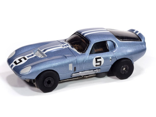 Auto World 1965 Shelby Cobra Daytona Coupe (Metallic Blue) Thunderjet HO Slot Car