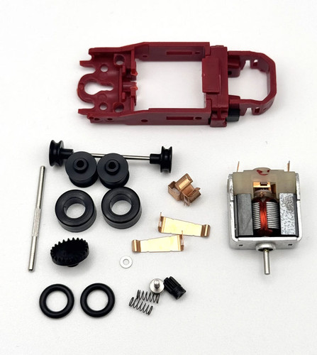 Viper Scale Racing (RED Colored Chassis) Viper Builders Kit Super 7 “HB” HO Slot Car Chassis