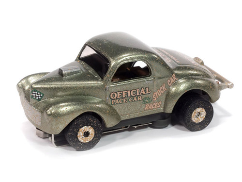 Auto World 1941 Willys Coupe Gasser Orange Thunderjet HO Slot Car