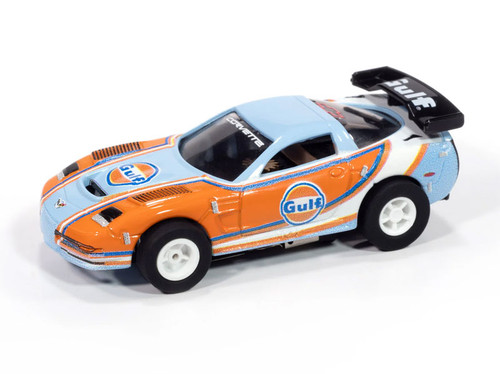 Auto World 2004 Chevy Corvette C5R (Gulf Orange & Blue Gulf livery) X-Traction HO Slot Car