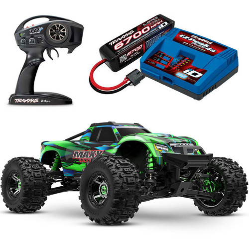 Traxxas Maxx Ultimate 4S RTR Brushless 4x4 RC Monster Truck with WideMAXX LiPo Combo Package