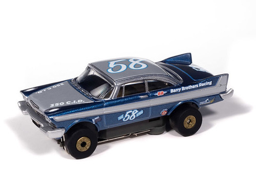 Auto World 1958 Plymouth Fury (Metallic Blue & Silver) Thunderjet