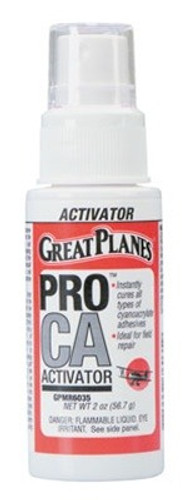 Great Planes Pro Foam Safe CA Activator with Pump - 2oz