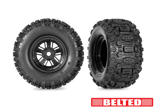 Traxxas Hoss 4x4 Sledgehammer Tires on Black Chrome 2.8 Wheels (2