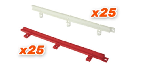 Scaleauto Guardrail Type-1 (Red- White) Bulk Pack