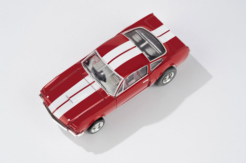 AFX 1966 Shelby Mustang GT350 Red/White Stripes Mega G+ HO Slot Car