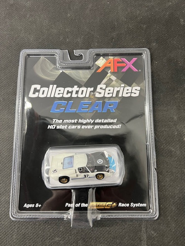 AFX Ford GT40 MKII 1966 Daytona #97 White/Black/Blue Mega G+ HO Slot Car - DMGD Package