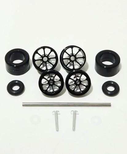 Viper Scale Racing Black “Rattler” Billet Wheel Set for Inlines
