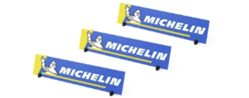 Scaleauto Michelin Advertising Panel (125x25mm) Supported By 2 Feet (3 Sets)