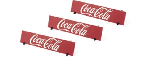 Scaleauto Coca Cola Advertising Panel (125x25mm) Supported By 2 Feet (3 Sets)