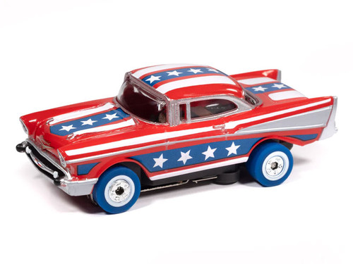 Auto World 1957 Chevy Bel Air (Red, Blue & White) Thunderjet HO