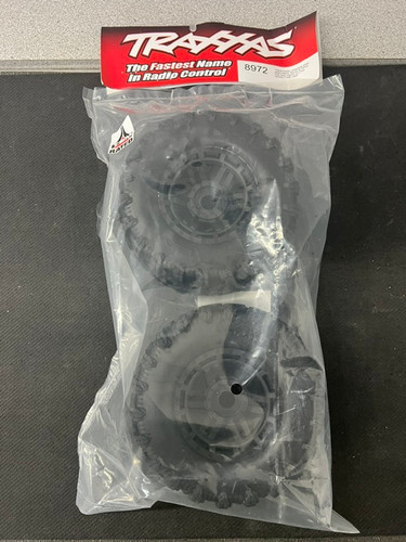 Traxxas Maxx Tires on Black 17mm Hex Wheels w/Foam Inserts (2) - OPEN ITEM
