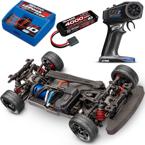 Traxxas 4-Tec 2.0 1/10 AWD Brushless RTR Chassis w/TSM & TQi Sport with 3S LiPo Combo