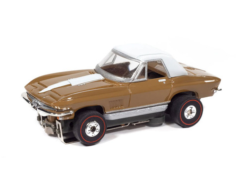 Auto World 1967 Chevy Corvette (Chocolate) Thunderjet HO Slot Car