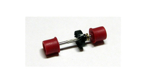 Bulldog HO Racing Rear Axle Complete with Red Hubs