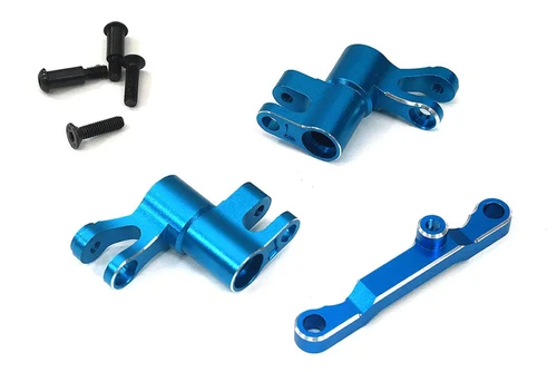 Integy Alloy Blue Steering Bell Crank Set: Mini Maxx