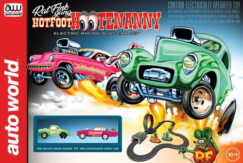Auto World Rat Fink Gang Hotfoot Hootenanny 14.5-Foot HO Slot Car Race Set