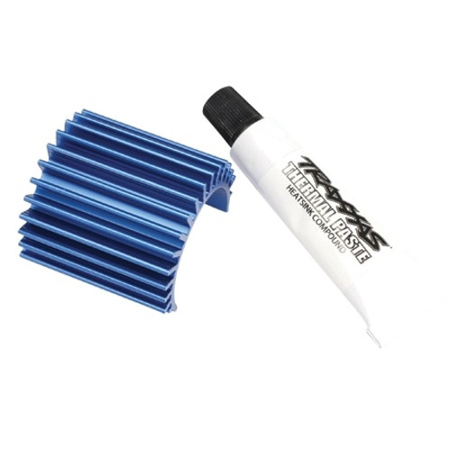 Traxxas Aluminum Heat Sink, Blue: 1/16 VXL Models Traxxas Aluminum Heat Sink, Blue: 1/16 VXL Models