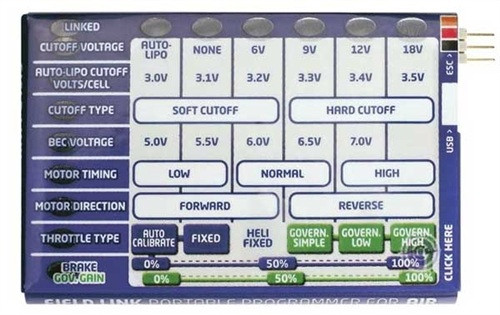 Castle Creations Quick Field Air Heli ESC Programmer Card Castle Creations Quick Field Air Heli ESC Programmer Card