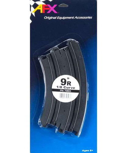 AFX Curve 9" Radius 1/8 Slot Car Track Sections (2) AFX Curve 9" Radius 1/8 Slot Car Track Sections (2)