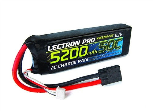 Lectron Pro 11.1V 3S 5200mAh 50C LiPo Battery w/Traxxas Connector Lectron Pro 11.1V 3S 5200mAh 50C LiPo Battery w/Traxxas Connector