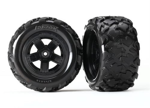 Traxxas Tires & wheels, assembled, glued (Teton 5-spoke wheels, Teton tires) (2) Traxxas Tires & wheels, assembled, glued (Teton 5-spoke wheels, Teton tires) (2)