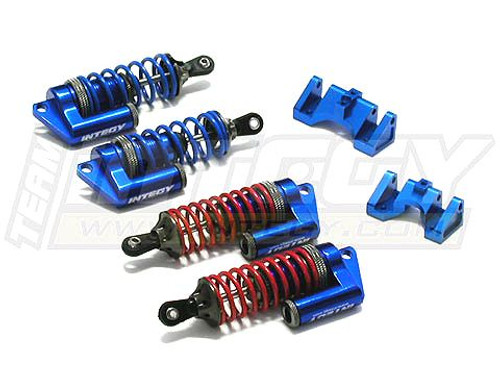 Integy Blue MSR6 Piggyback Shock Set for Revo