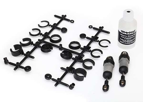 Traxxas 4-Tec 2.0 Grey Ultra Shocks (Short) Complete w/Spring Pre-Load Spacers (2) Traxxas 4-Tec 2.0 Grey Ultra Shocks (Short) Complete w/Spring Pre-Load Spacers (2)