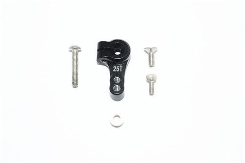 GPM Black Aluminum Adjustable 25T Servo Horn for 4x4 Slash Stampede Rustler Rally GPM Black Aluminum Adjustable 25T Servo Horn for 4x4 Slash Stampede Rustler Rally