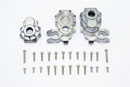GPM Gunmetal Aluminum Front Inner & Outer Portal Drive Housings for TRX-4 GPM Gunmetal Aluminum Front Inner & Outer Portal Drive Housings for TRX-4