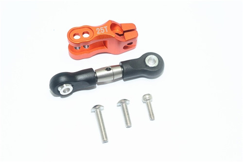 GPM Orange Aluminum 25T Servo Horn w/Stainless Steel Adjustable Linkage for UDR